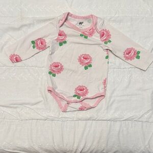Pink Floral Baby Bodysuit
